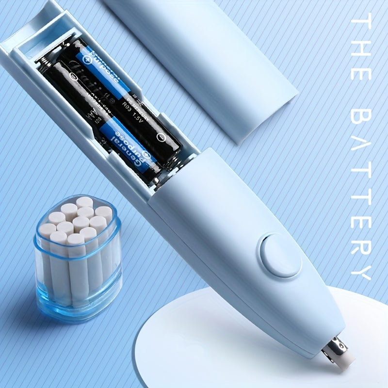 Electric Eraser with 10 Spare Cartridges for Art Students No Battery Needed