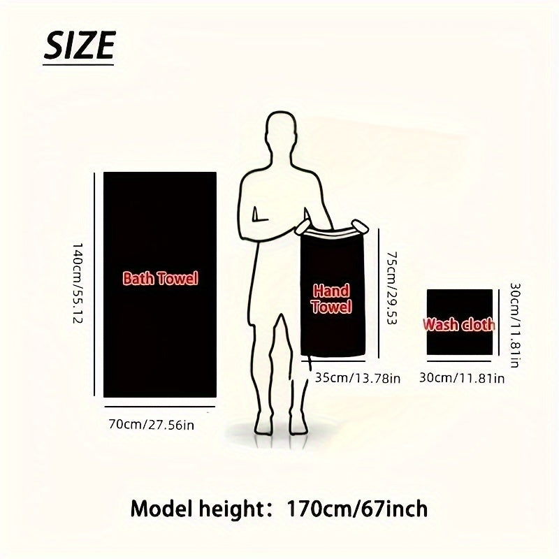 8-Piece Coral Fleece Towel Set Includes 2 Bath Towels 2 Hand Towels and 4 Washcloths