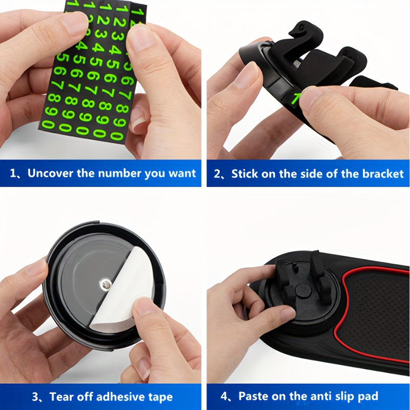 Universal PVC Anti-Slip Car Mat with Novelty Patterned Dashboard Grip and Phone Holder