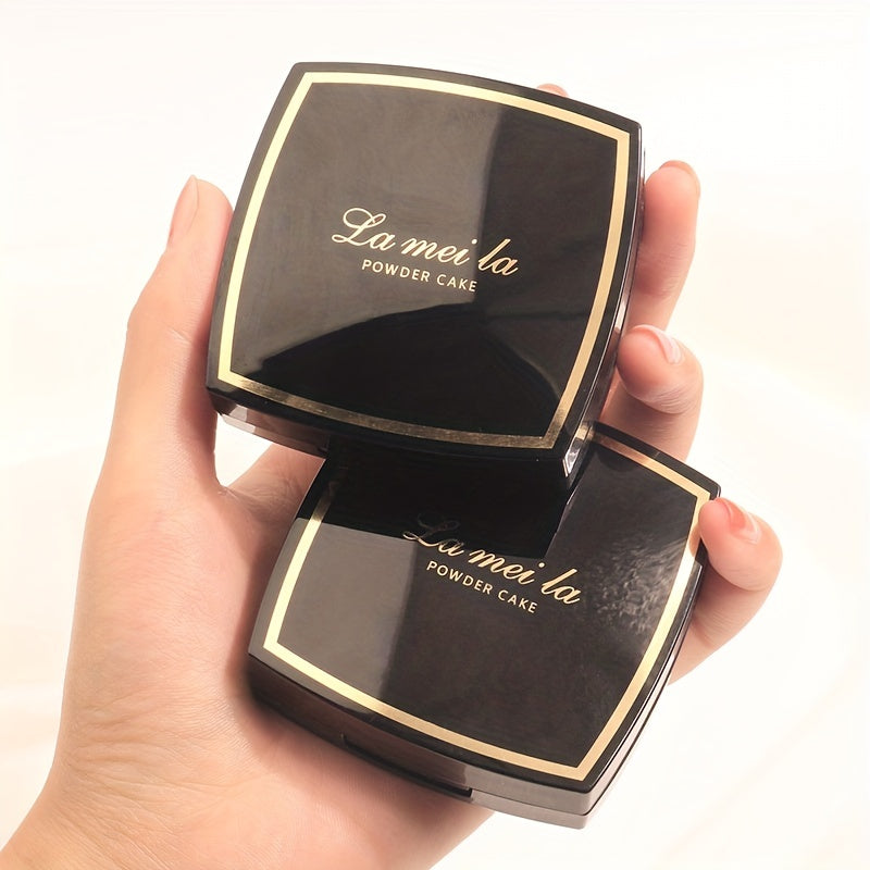 Polvo compacto para mujer, acabado natural, control de grasa de larga duración, a prueba de agua
