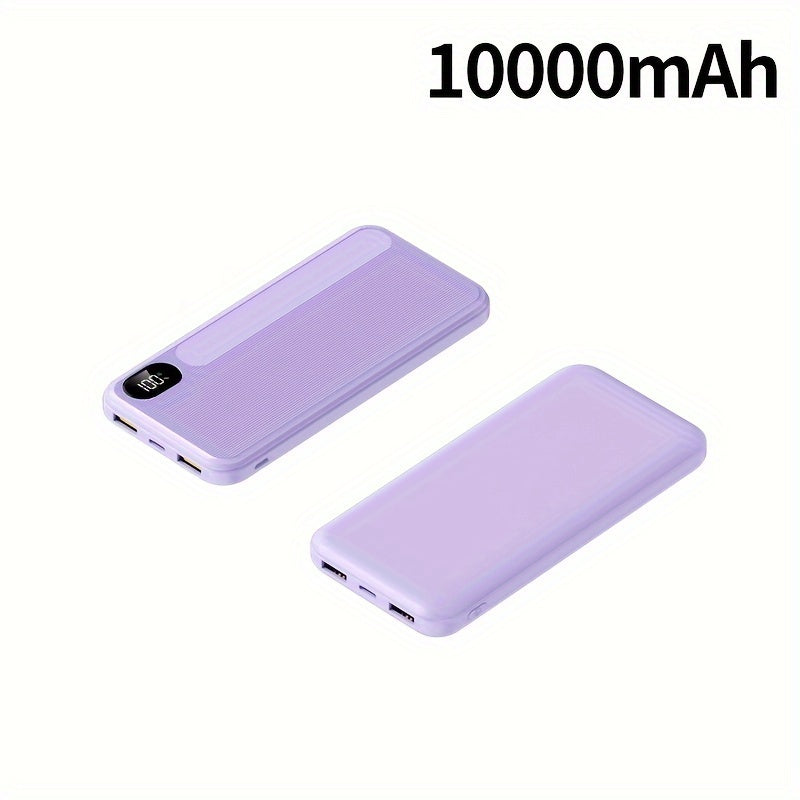 Banco de energía de 10000mAh con carga rápida de 22.5W, doble salida USB, pantalla LED, compacto y portátil para emergencias al aire libre