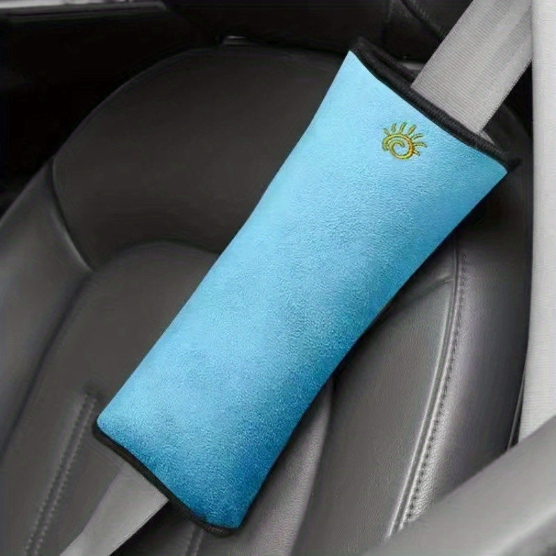 Cubierta de cinturón de seguridad para coche, protector de hombro de peluche con diseño de dibujos animados, almohada para dormir