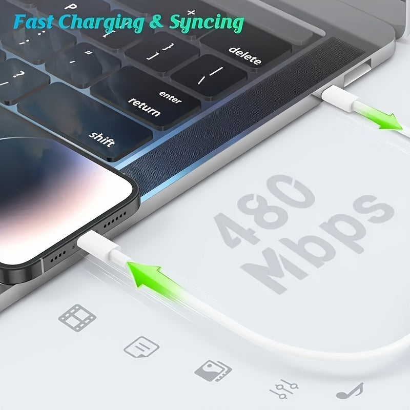 Fast Charging Lightning Cable for iPhone and iPad 3.3ft USB-C to Lightning