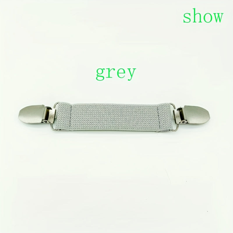 Set of 2 Nylon Elastic Bed Sheet Straps with Anti-Slip Clips for Secure Fit