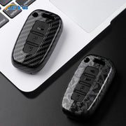 Car Key Cover Carbon Fiber Style ABS Remote Fob for SUV Sedan