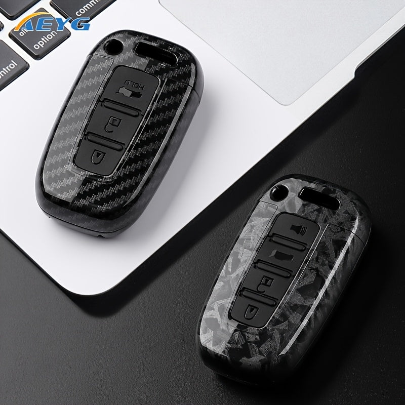 Car Key Cover Carbon Fiber Style ABS Remote Fob for SUV Sedan