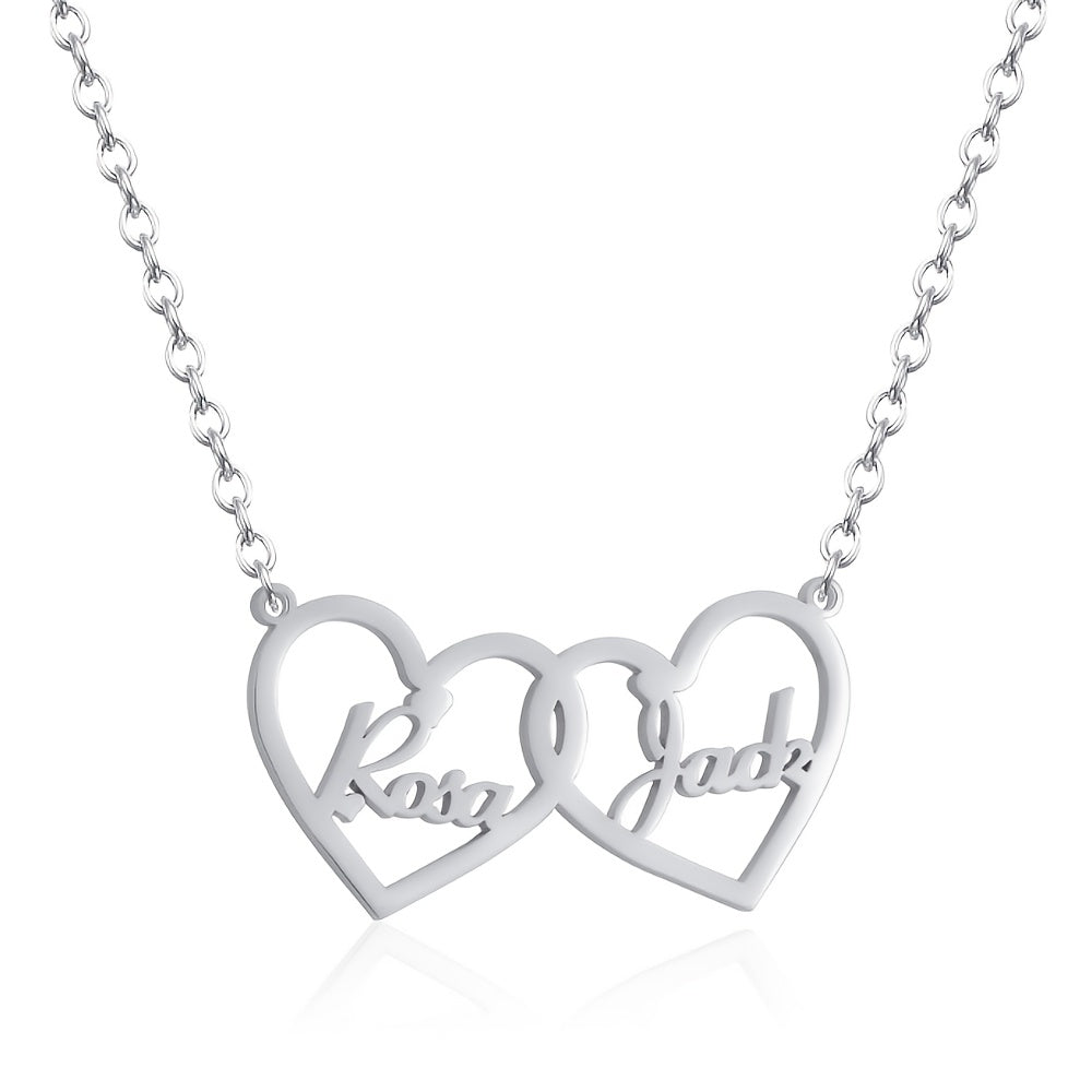 Shaxsiylashtirilgan zanglamas po'latdan yasalgan yurak marjon, o'yma bilan, 18K oltin qoplama, zamonaviy boho dizayni, juftliklar uchun mukammal sovg'a, ko'p maqsadli partiya aksessuar.