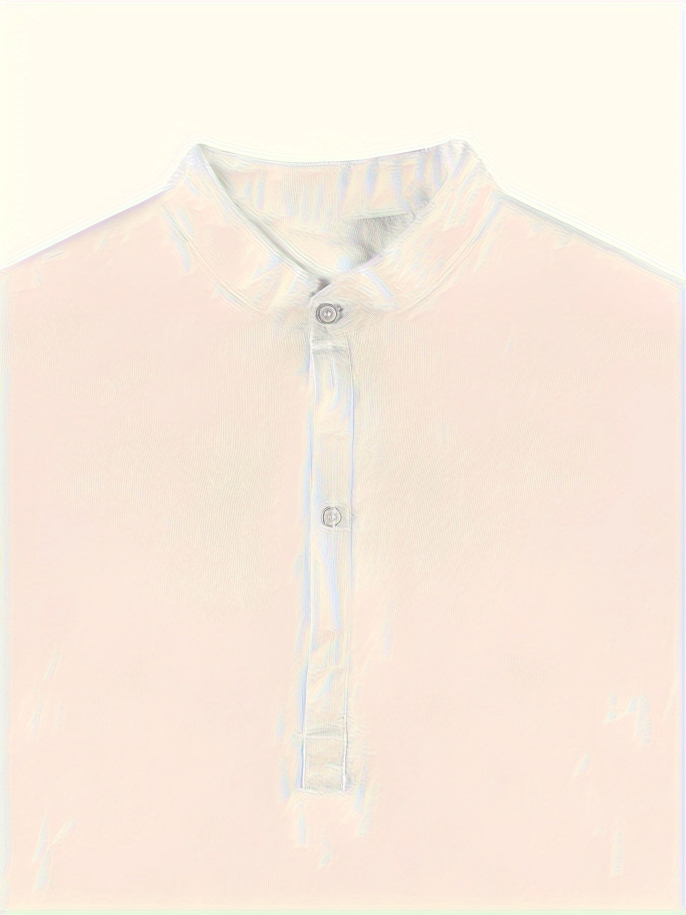 Katta o'lchamdagi erkaklar uchun paxta materialidan tayyorlangan nafas oladigan bir rangli tasodifiy Henley koftasi.