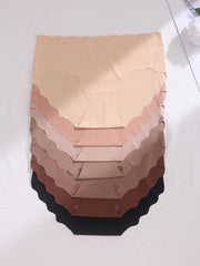 7 dona Ayollar uchun Yengil Rangi Ichki Kiym, To'lqinli Qirralar bilan, Qulay, Havo O'tkazuvchi, O'rta Bel, Bir Rangli