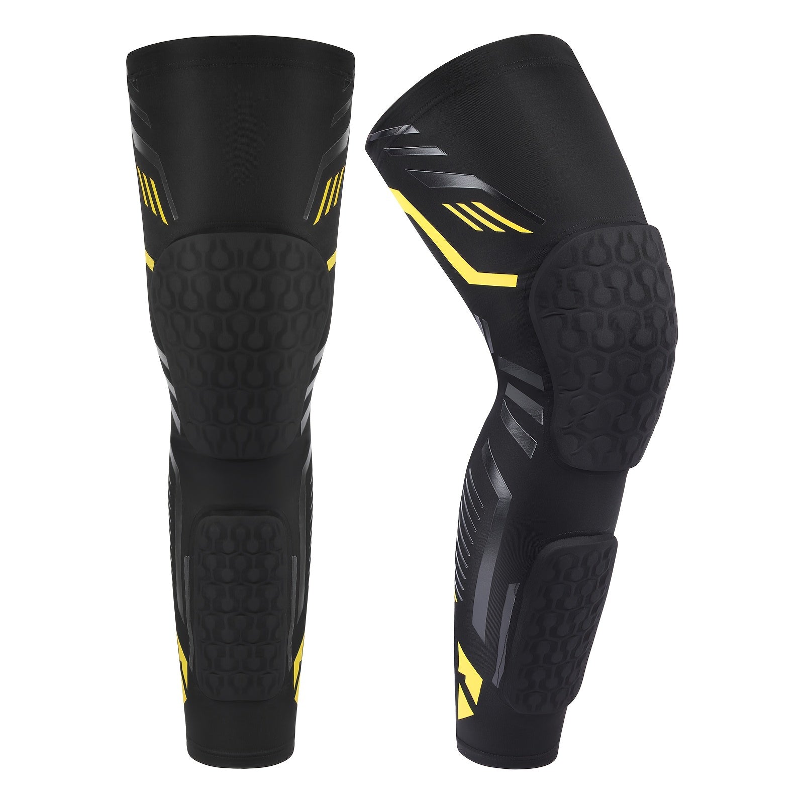 Sports Knee Pads Set Breathable Compression Honeycomb Padding for Patella Stabilization for Basketball Cycling Soccer Rugby