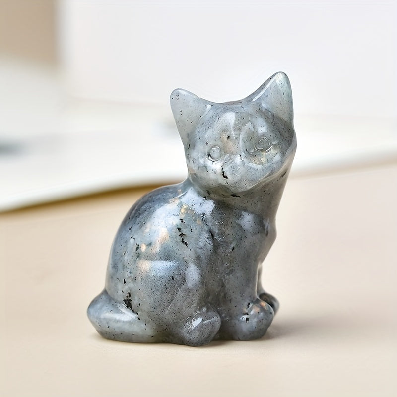 Conjunto de tallas de gatos de cristal con opción de piedra desnuda para regalo o decoración