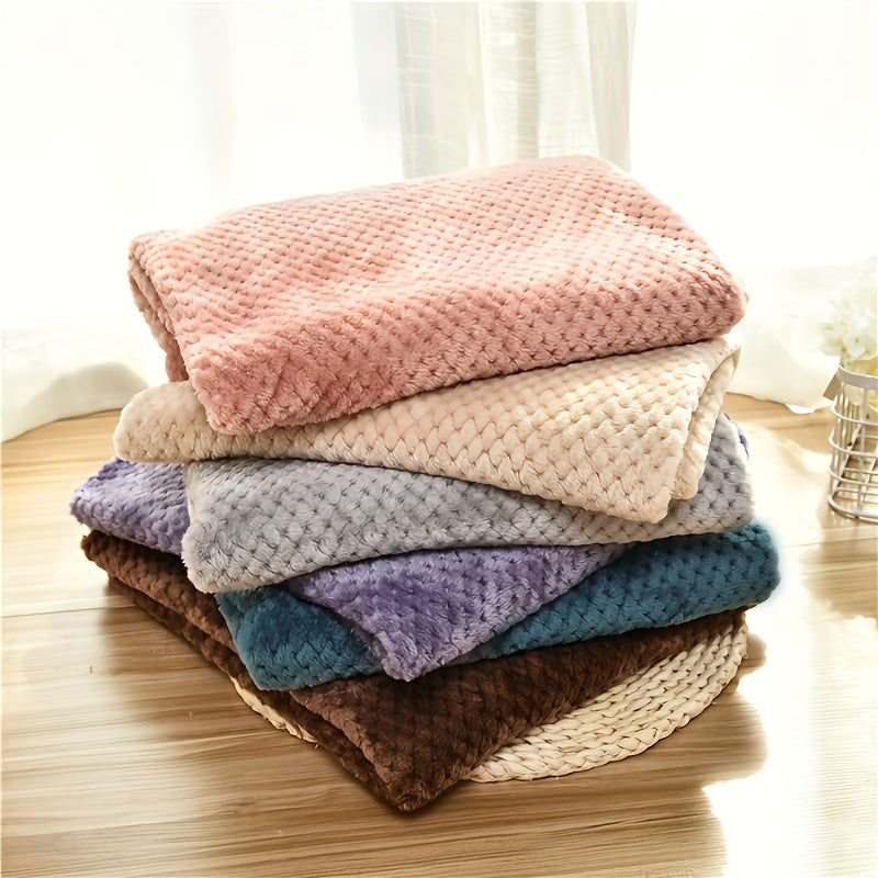 Cozy Woven Polyester Pet Blanket for Dogs and Cats All Sizes Multicolor