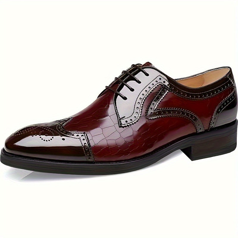 Men's Wingtip Brogue Shoes Leather Business Formal Office Breathable Anti-skid Spring Summer Autumn