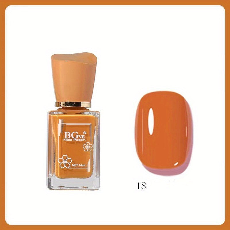 Women 14ML Quick Dry Nail Polish Non-Peelable One Step Bright Color