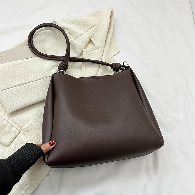 Черная сумка-тоут для женщин с плечевым и через-плечевым стилем, из искусственной кожи, с надежной застежкой