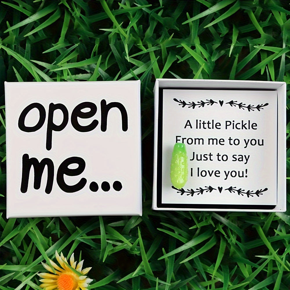 Synthetic Resin Keepsake I Love You A Little Pickle Birthday Gift for Family and Friends