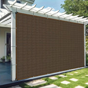 Outdoor Privacy Screen Shade Net in Coffee Brown for Pergola Patio UV Protection Grommets