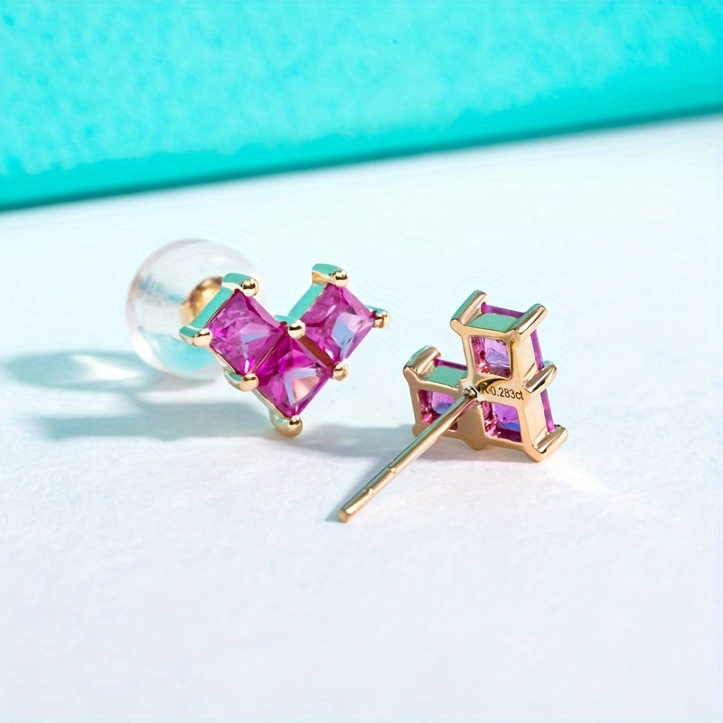 Colorful Treasure Earrings with Ear Acupuncture 1.698CT 2pcs for Women