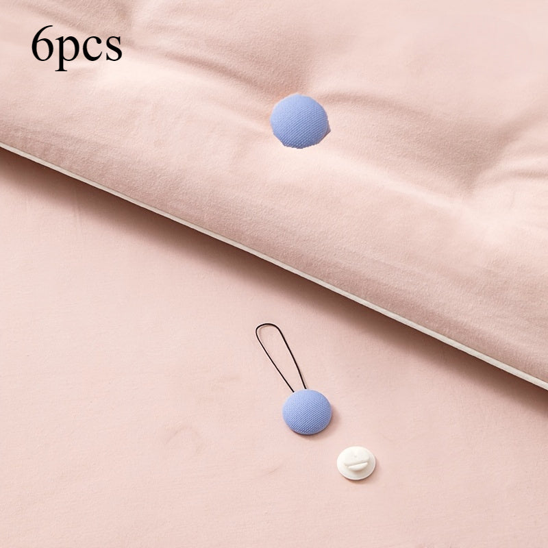 Set of 6 Skin-Friendly Invisible Quilt Clips Bedding Fasteners for Duvets and Comforters