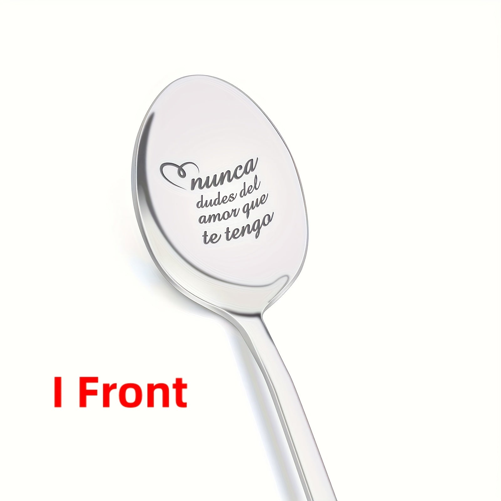 Personalized Stainless Steel Spoon Set for Couples, Holiday Gift, Tableware