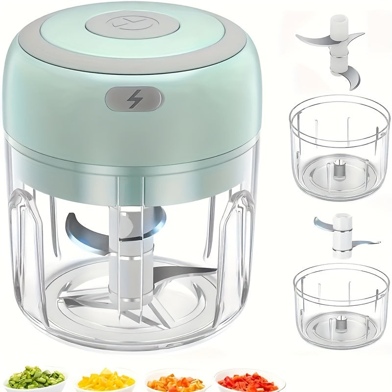 Portable Electric Mini Garlic Chopper 100/250ML Rechargeable for Garlic Ginger Onion