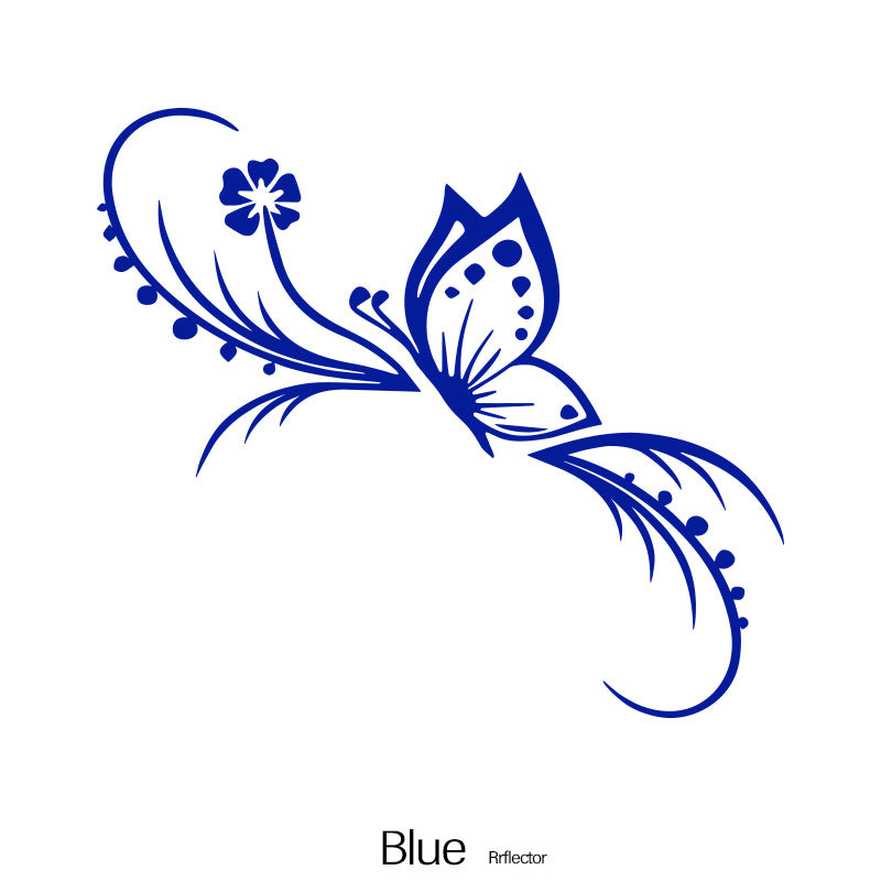 Car Floral Sticker Reflective Vinyl Decal for Cars and Motorcycles