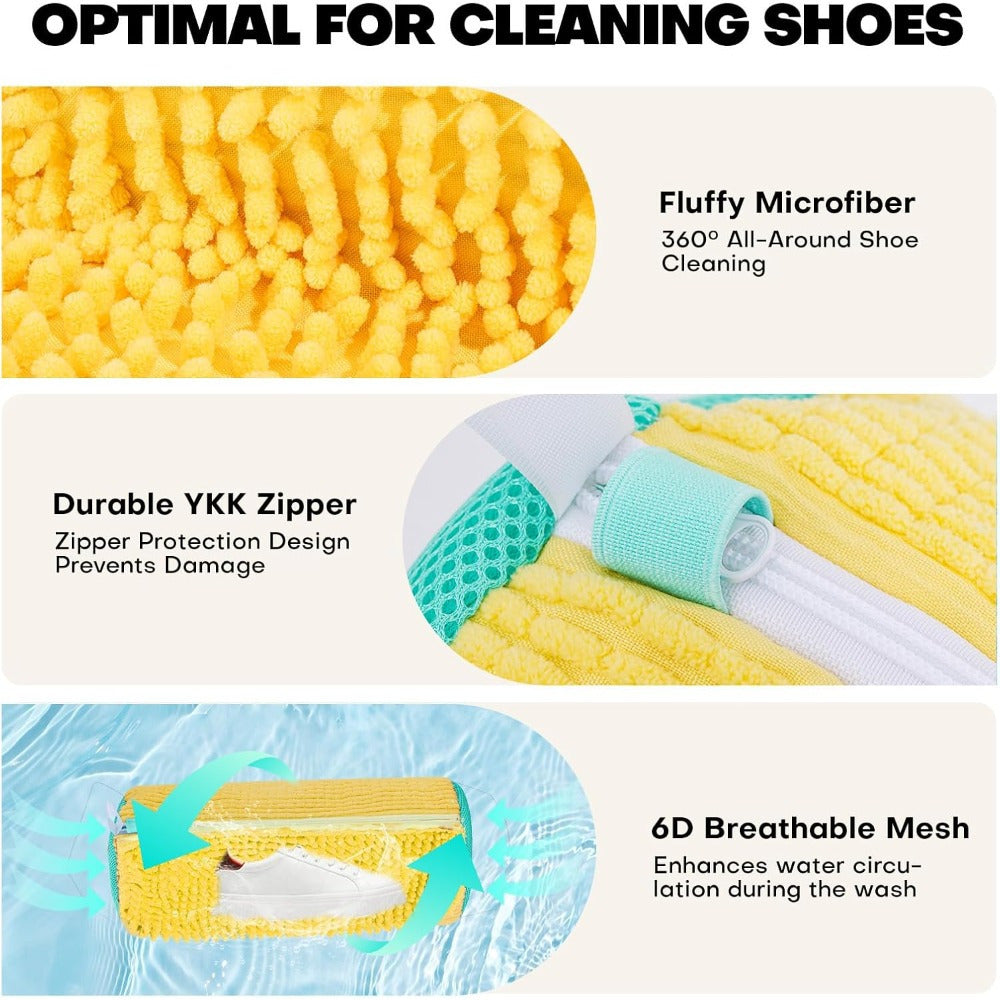 Laundry Shoe Bag for Washer and Dryer Reusable Sneaker Tennis Shoe Cleaning Kit