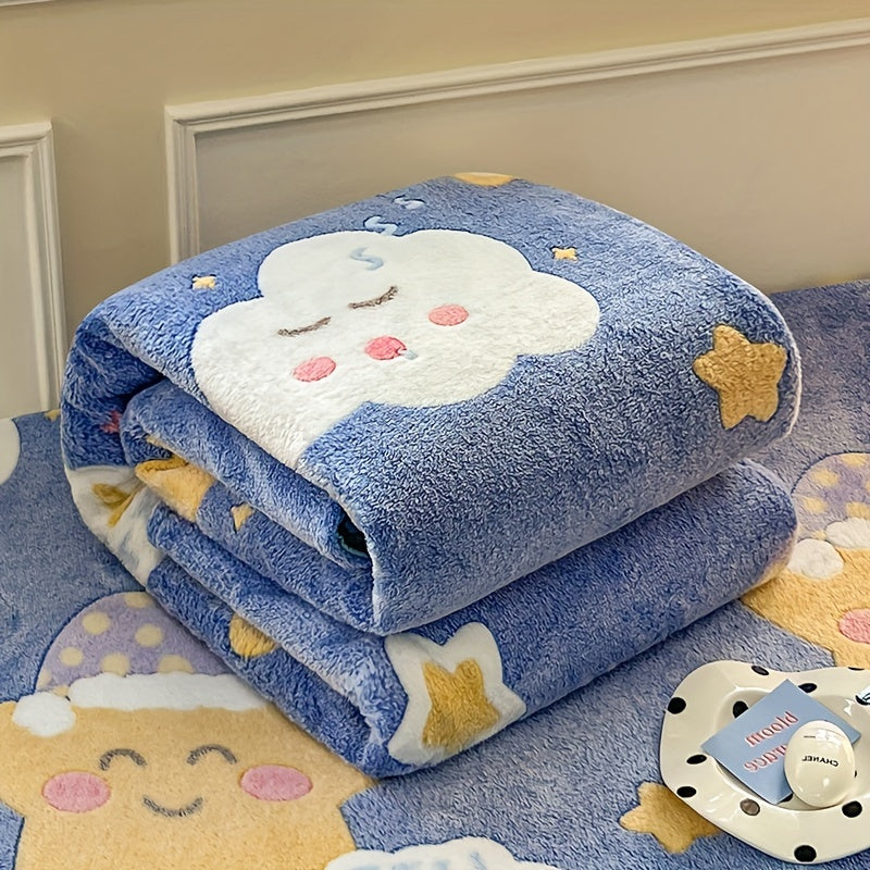 Soft Coral Fleece Blanket for All Seasons Bed Sofa Travel Camping Hand Wash