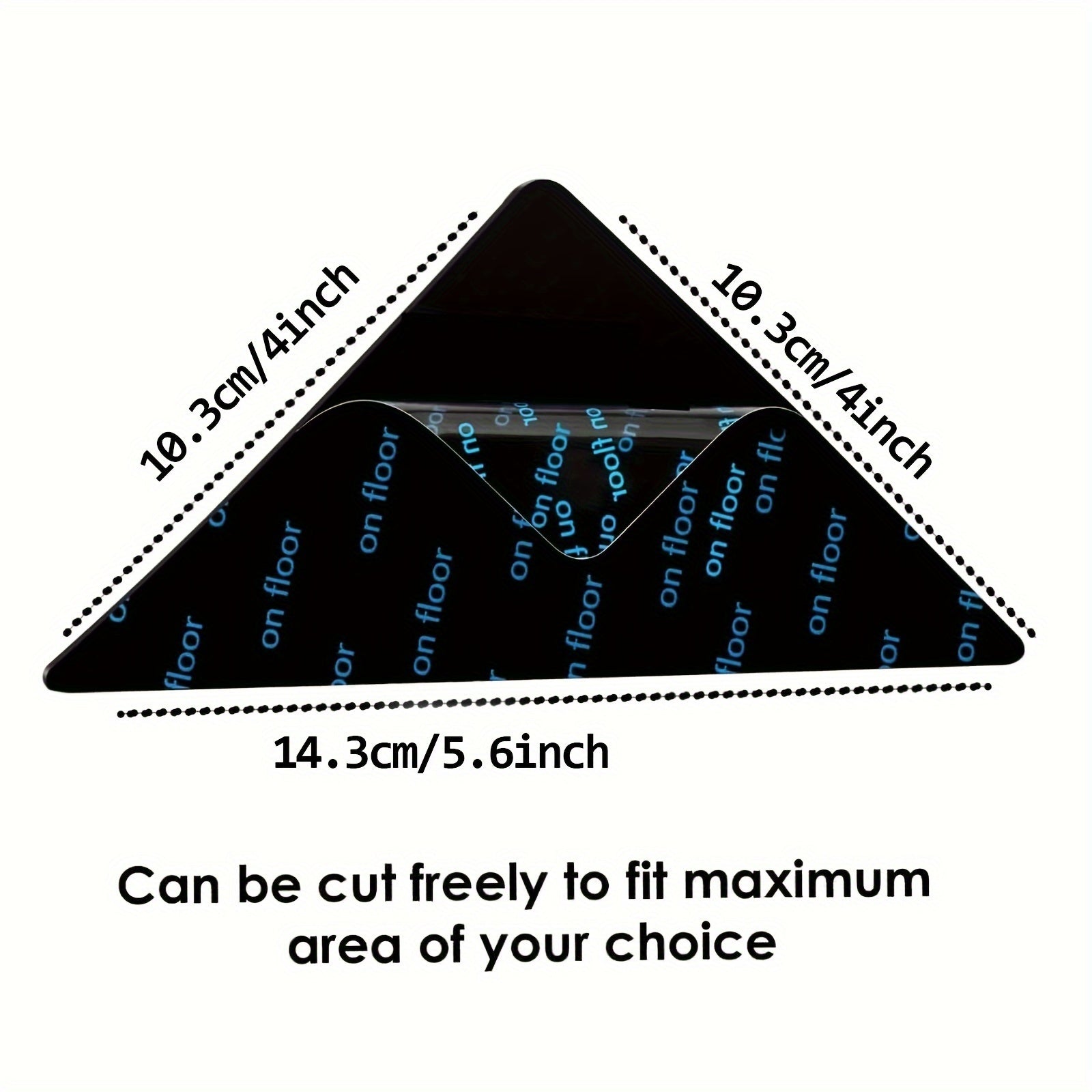 Reusable Dual-Sided Carpet Tape Set of 10 Non-Slip Rug Grippers for Hardwood Floors