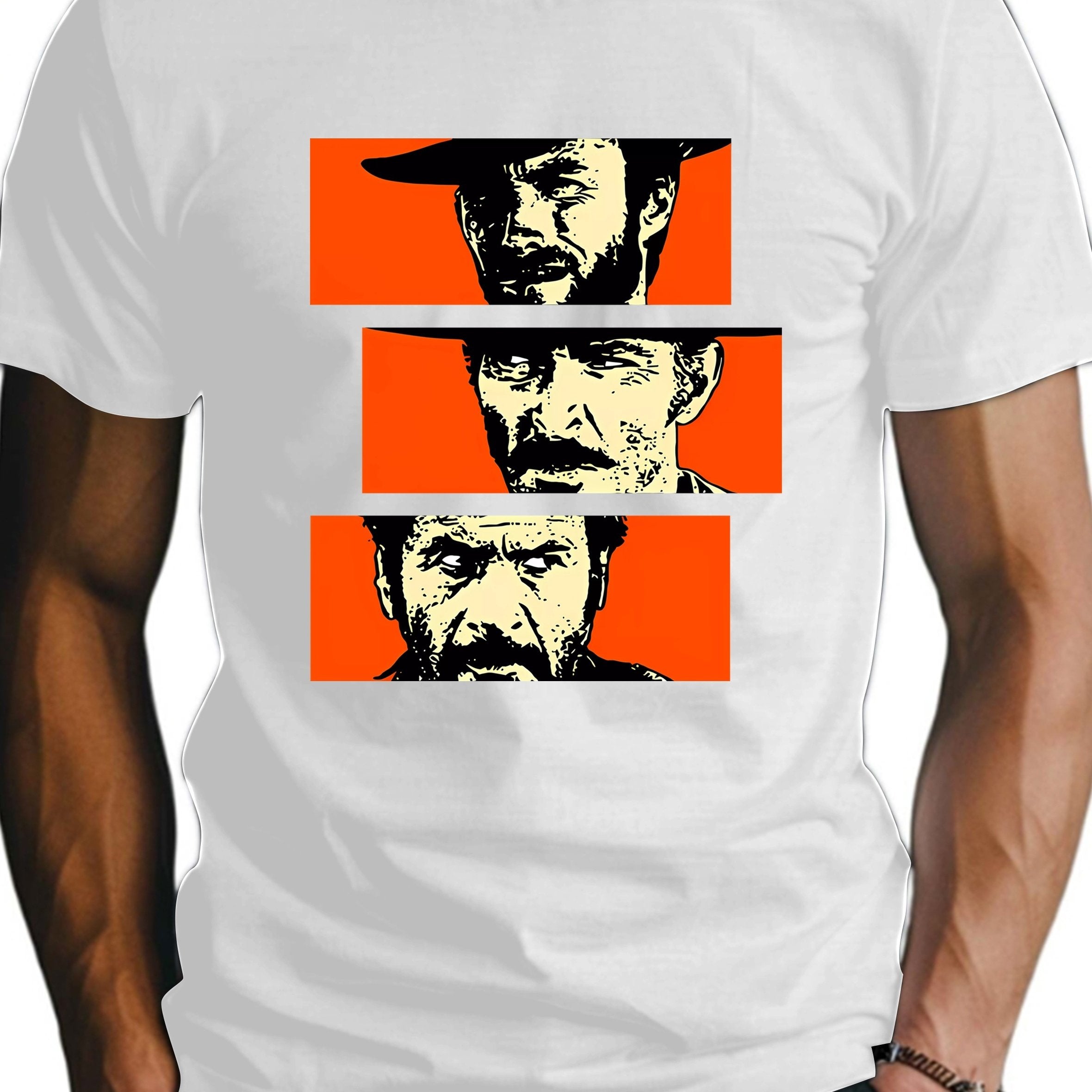 Men's Plus Size Breathable Polyester Crew Neck T-Shirt for Summer