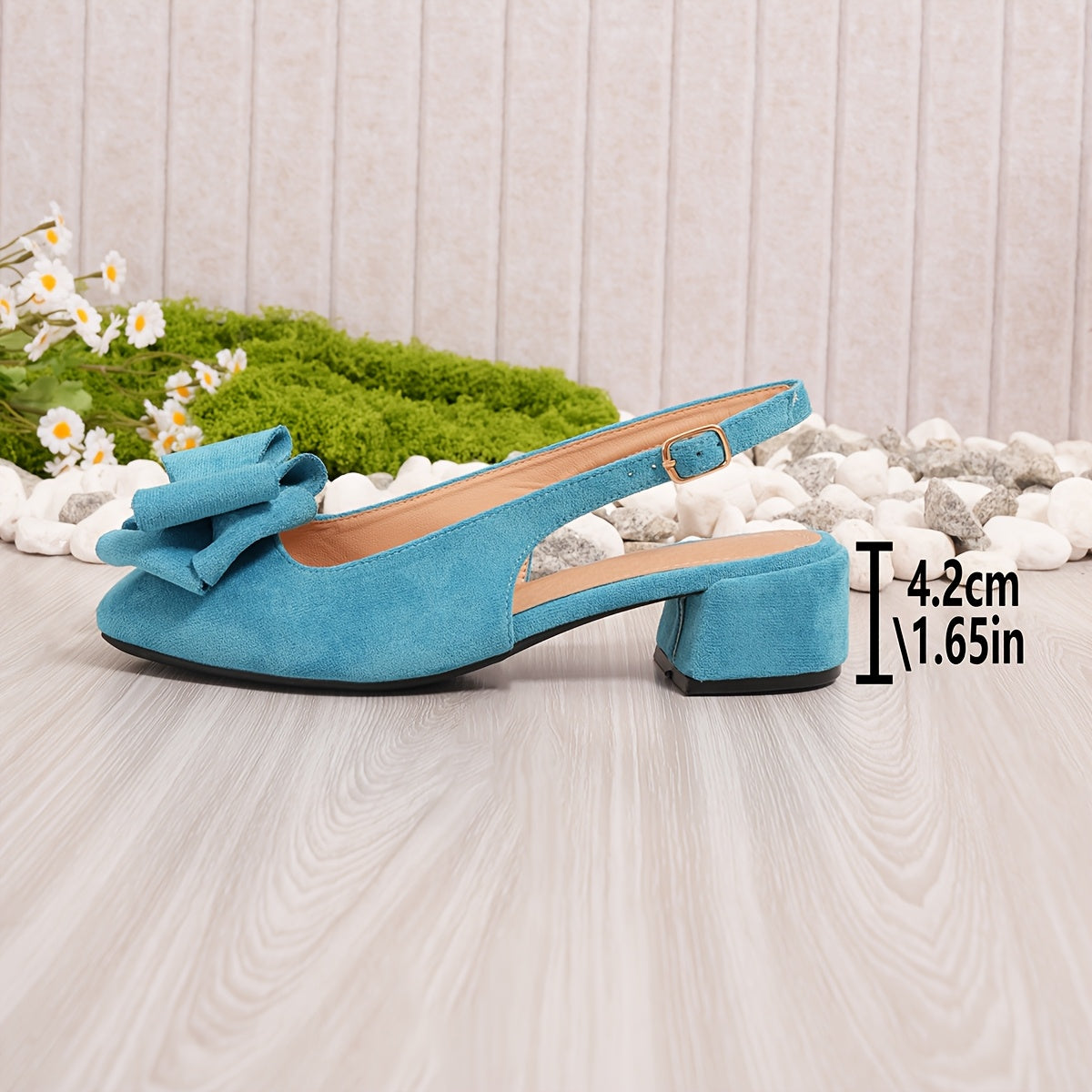 Women's Square Toe Mary Jane Shoes Soft Cover Upper Bow Flat Dressy Office