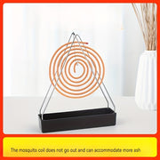 Iron Mosquito Incense Holder Triangle Design Black Metal Burner for Sandalwood and Repellent Sticks