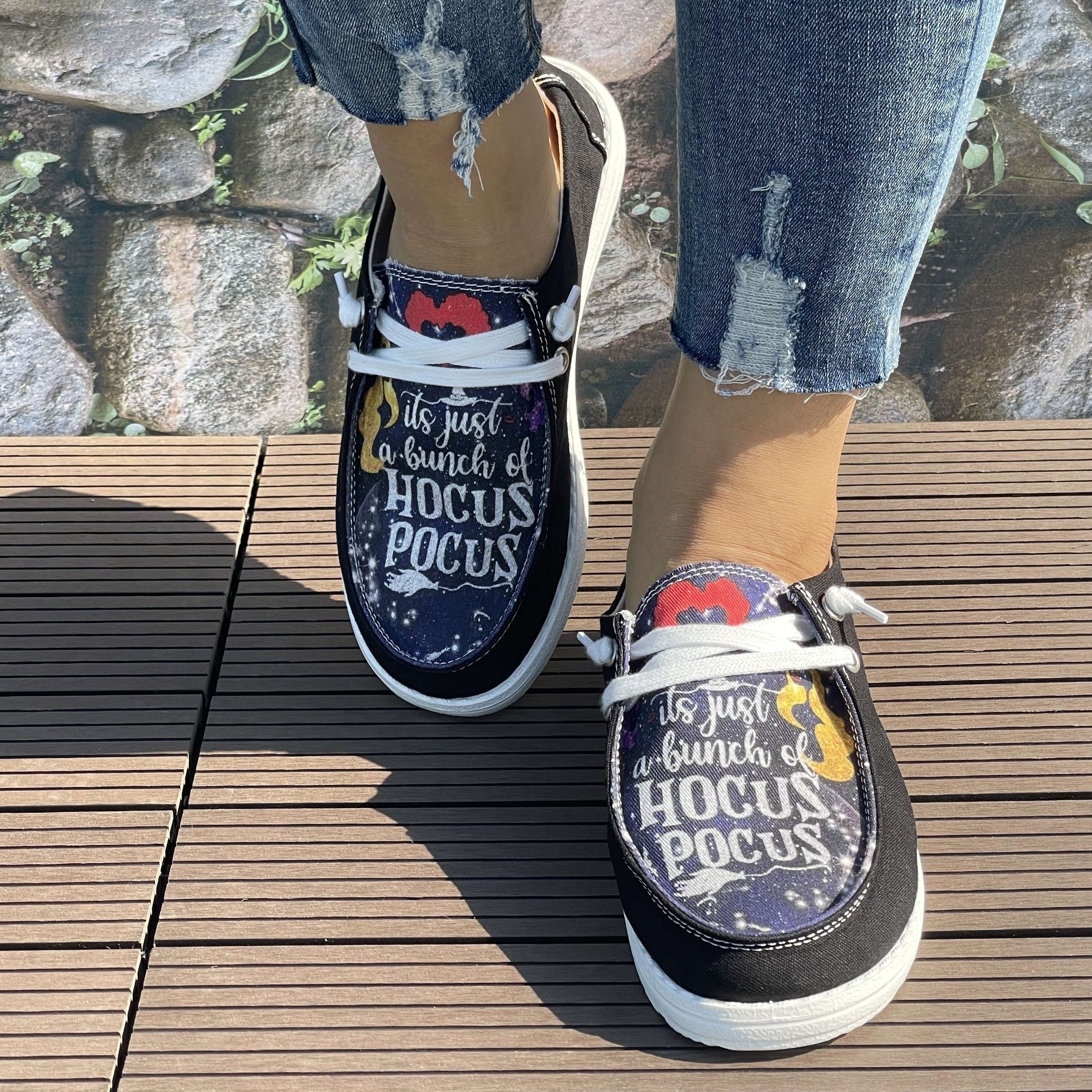 Women's Colorful Hair 2D Print Casual Flats Lightweight Comfortable Sneakers