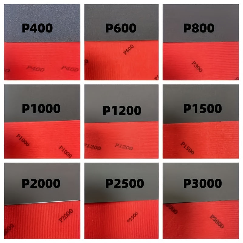 8 Pcs Ultra-Fine Sand Sponge Pads 400-3000 Grit for Wood Metal Dry Wet Sanding