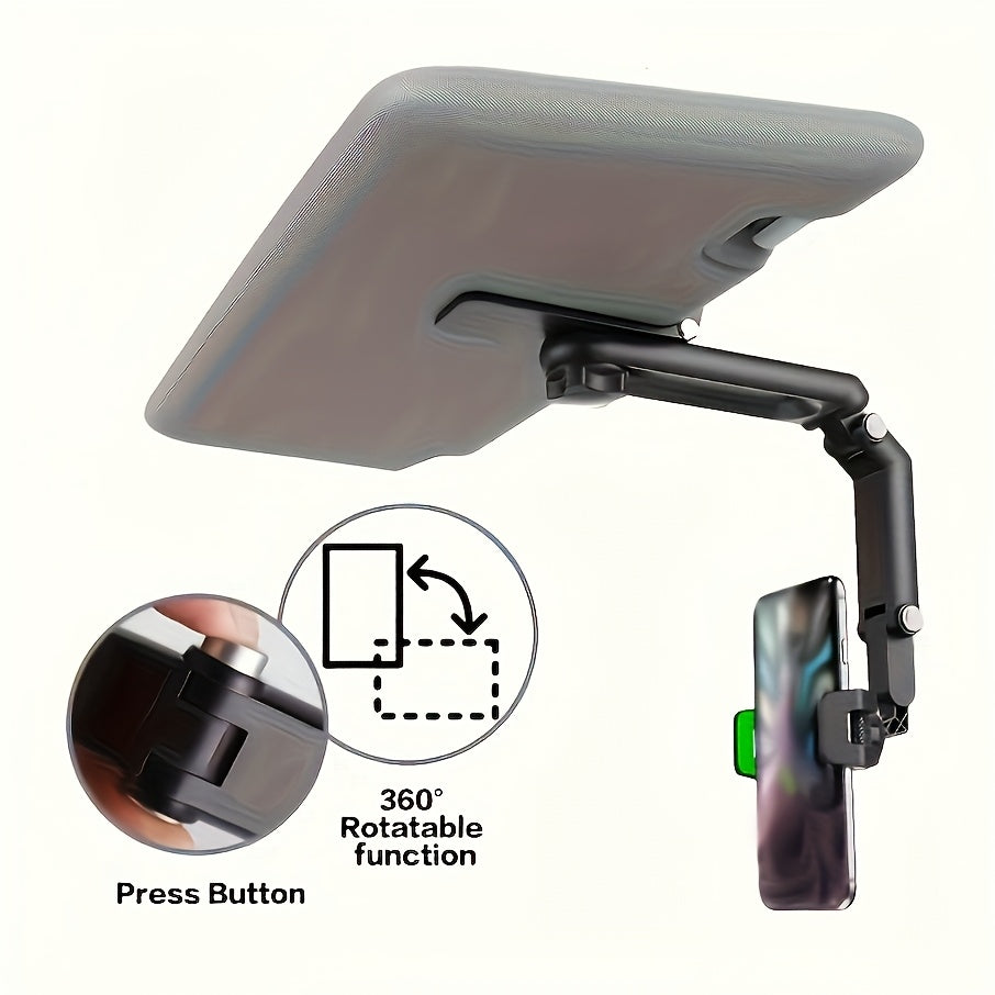 Avtomobil quyosh nuri himoyachisi Telefon tutqichi ABS 360° burilishli avtomobil o'rnatgich Mobil telefon uchun stend