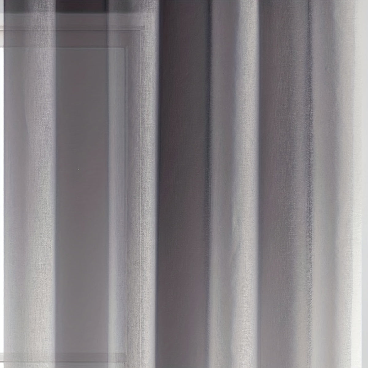 Gradient Sheer Curtain and Printed Rod Pocket Window Treatment Set for Living Rooms