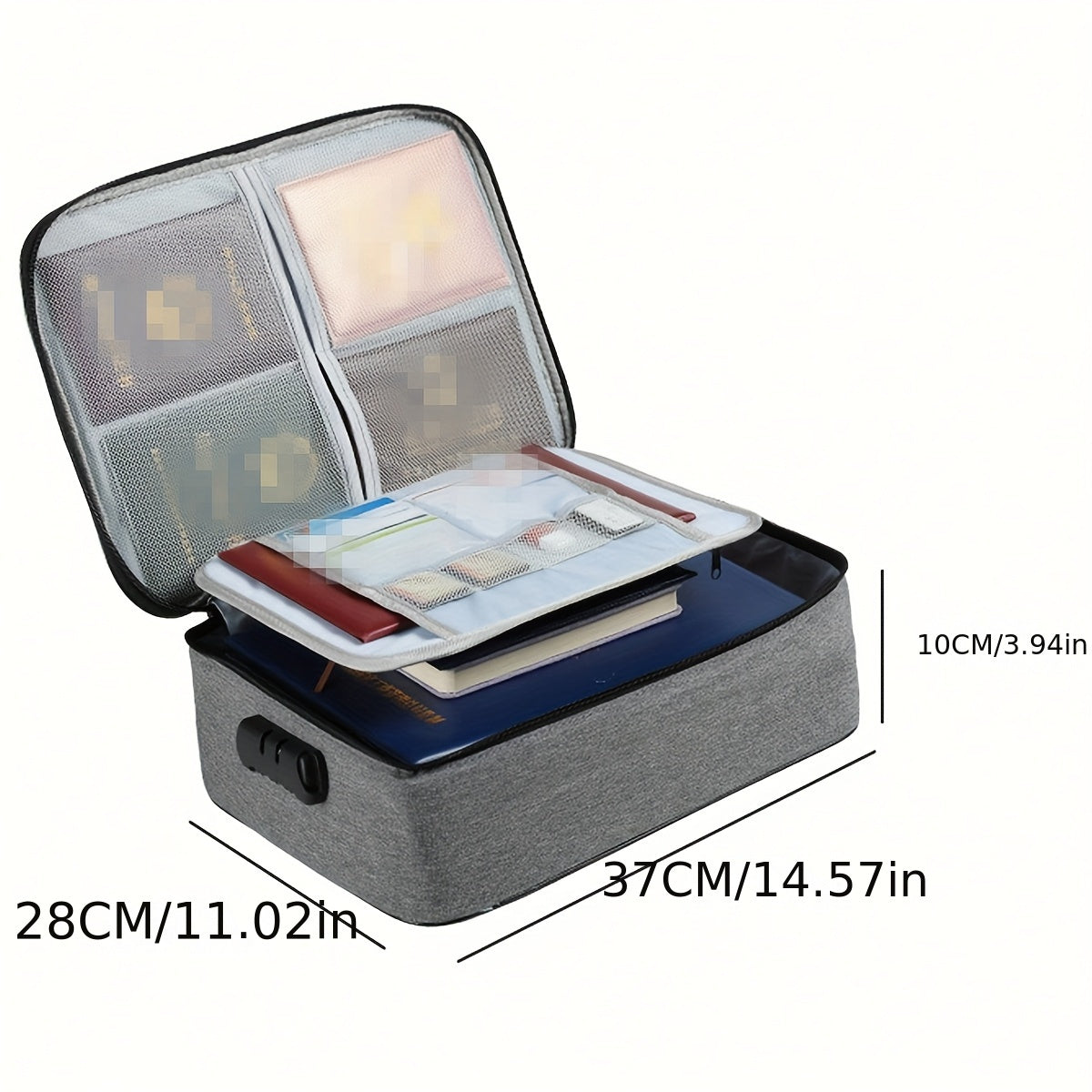 Casual Polyester Passport Holder with Zipper Closure and Shoulder Strap for Travel and Business