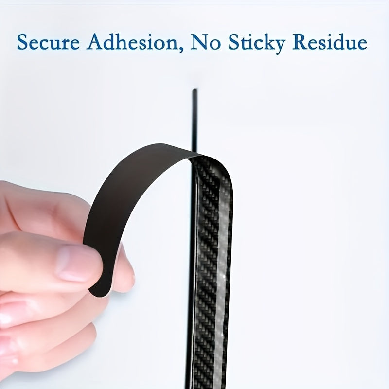 4Pcs Carbon Fiber Look Door Handle Wraps for Tesla Model 3/Y Scratch-Resistant Exterior Accessories