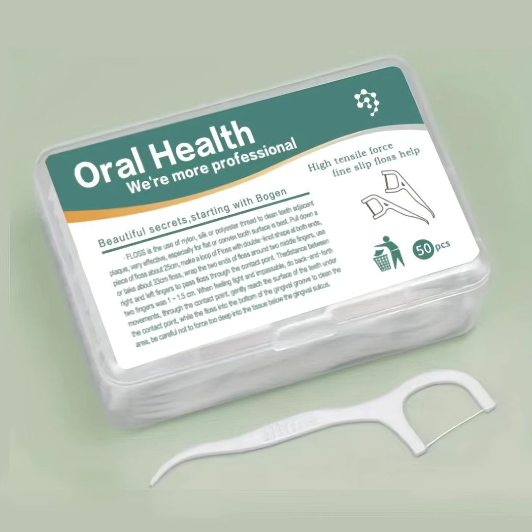 Disposable Dental Floss Stick Ultra-Fine Oral Care Portable Boxed