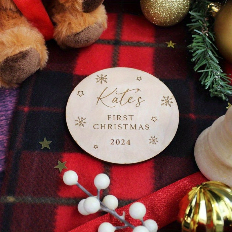 Baby First Christmas Plaque Personalized Keepsake Baby's 1st Holiday Gift