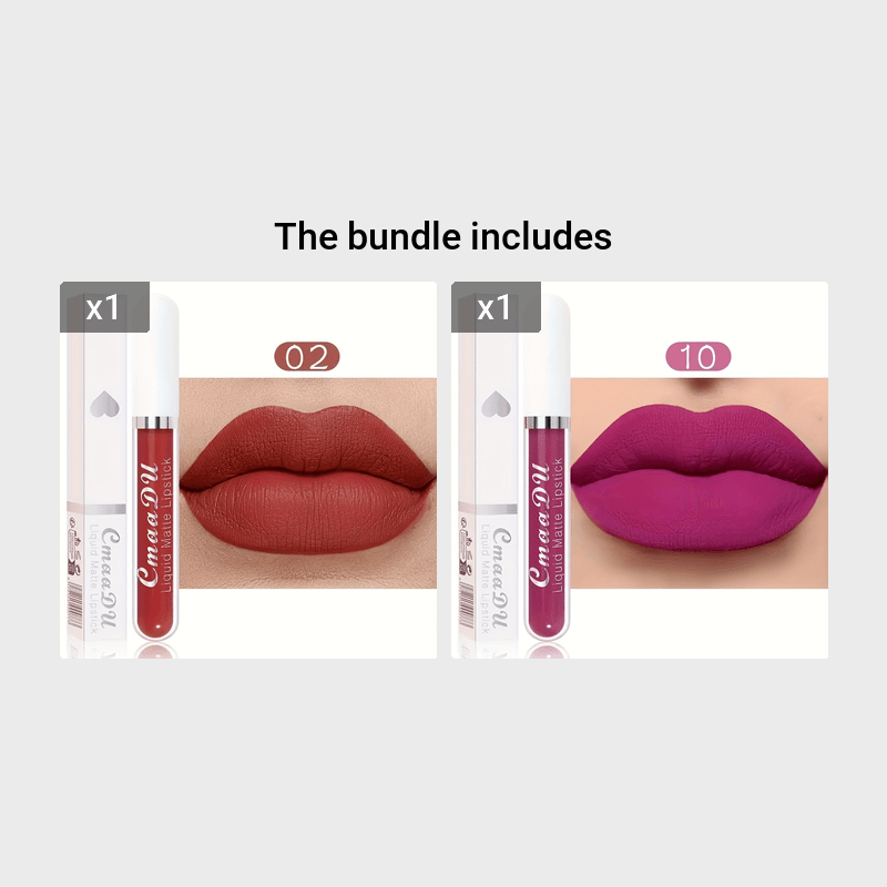 Set de labiales líquidos mate para mujer, 18 colores, brillo de labios a prueba de agua y de larga duración