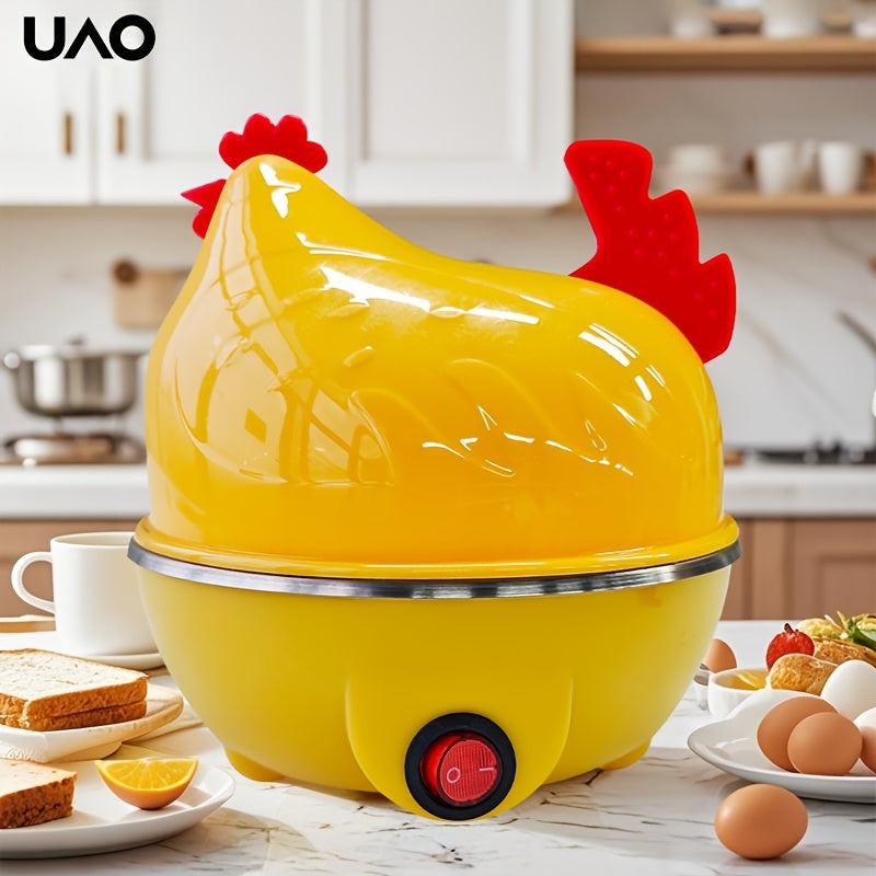 Chiroyli tovuq tuxum pishirgich elektr pechka qozon, quvvat uzilishi himoyasi, sariq tovuq dizayni, oson foydalanish, tez va sog‘lom nonushta, uy
