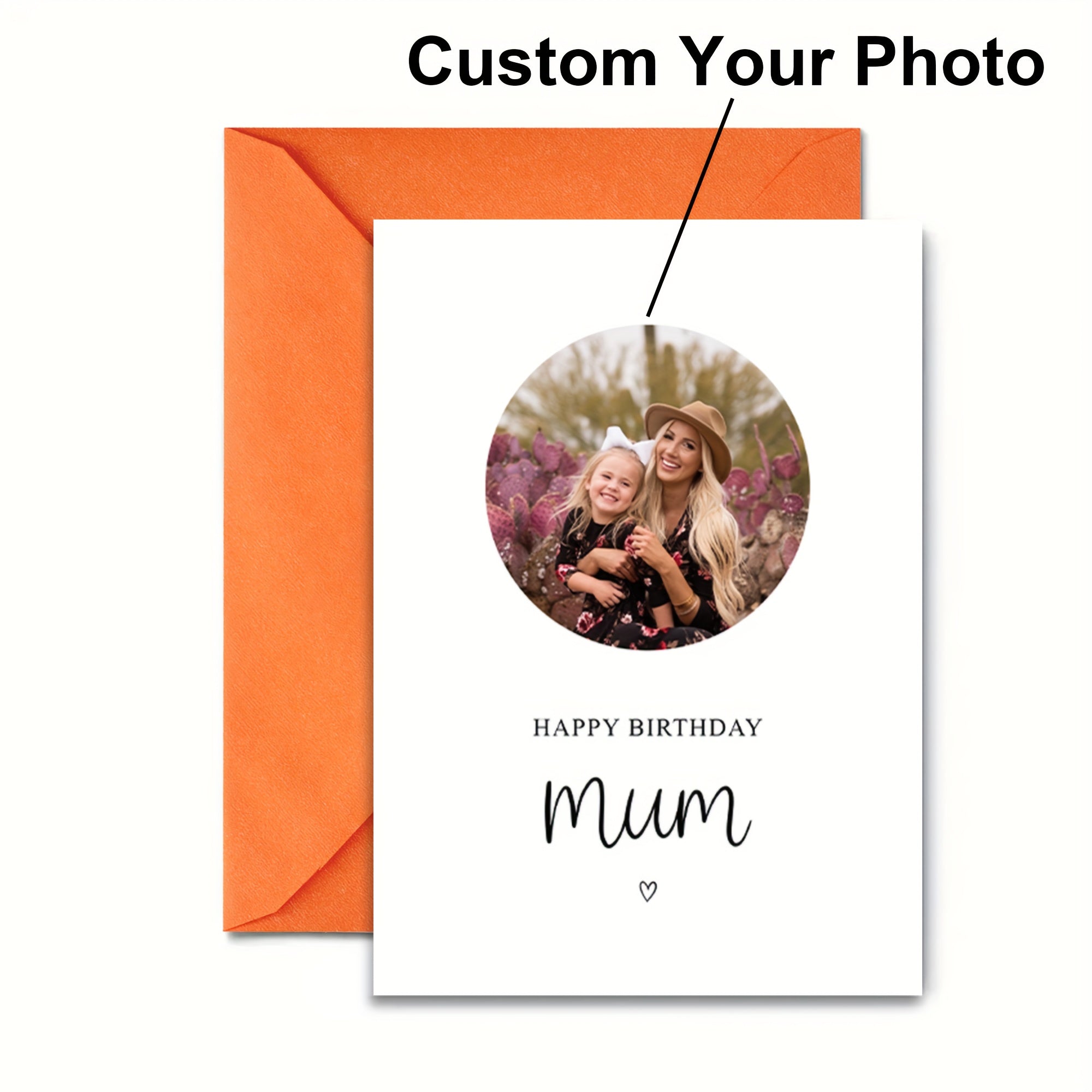 Personalized Birthday Mum Thank You Card with Photo Cute Creative Mother’s Day Gift