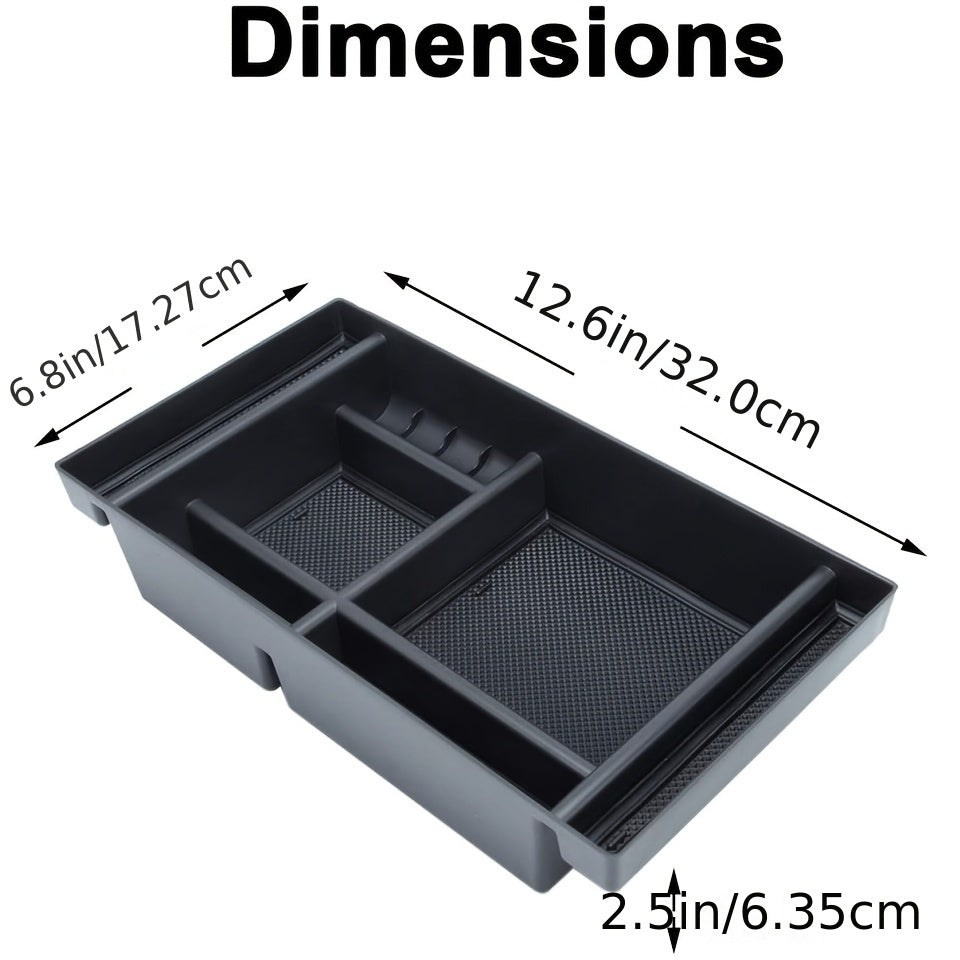 Center Console Organizer Tray for Chevy Silverado and GMC Sierra Black