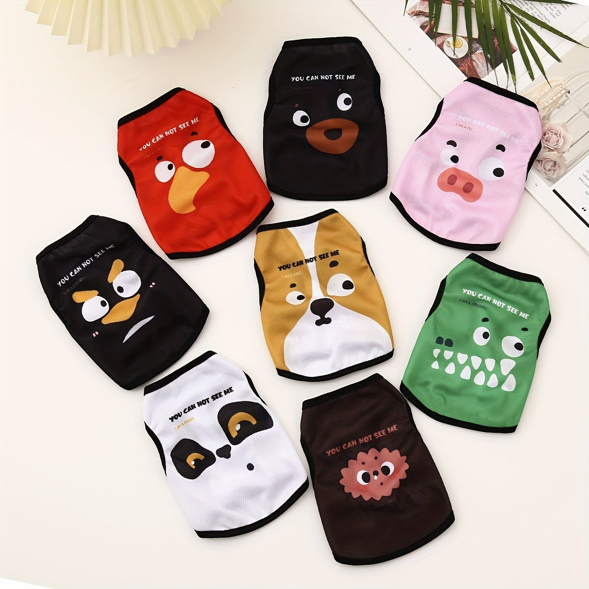 Pet Clothes for Small Dogs and Cats Breathable Summer Vest with Cartoon Print