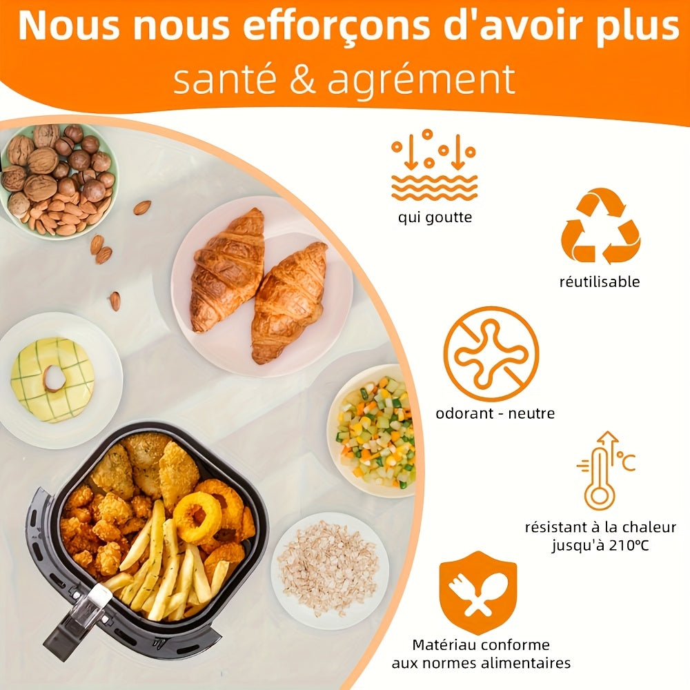 17cm Non-Stick Silicone Baking Tray for Air Fryer Roasting and Baking