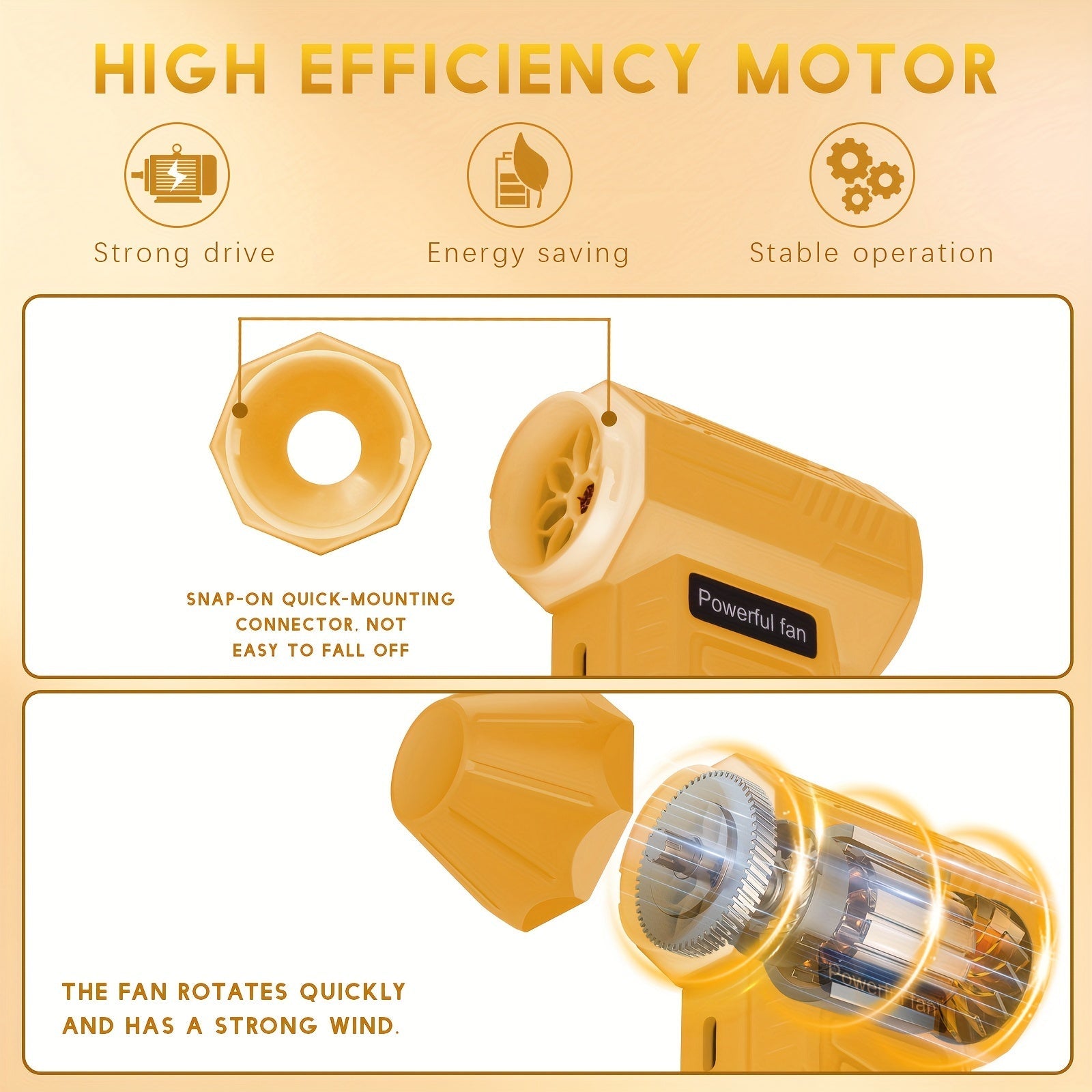 Portable Handheld Air Duster Fan USB Rechargeable 4000mAh Battery for Car Travel Office