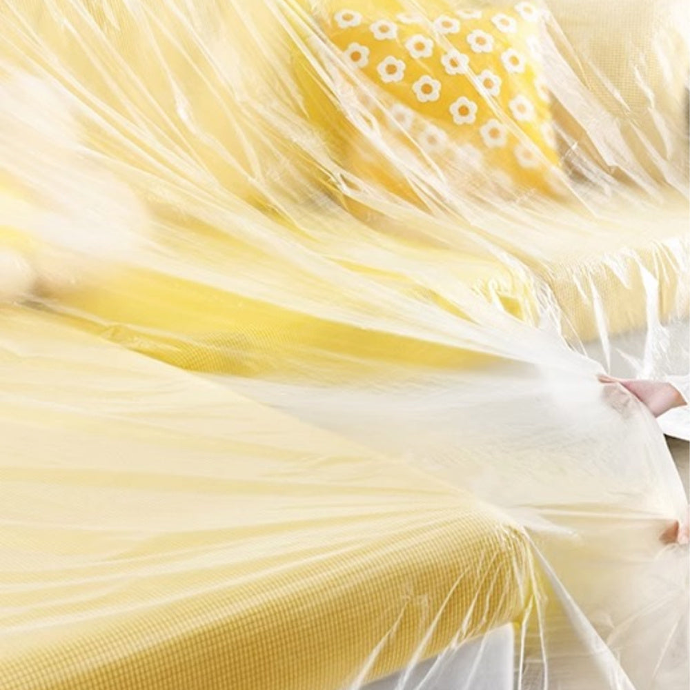 Transparent Dust Cover for Furniture Protects Sofas Tables Chairs Clear Plastic