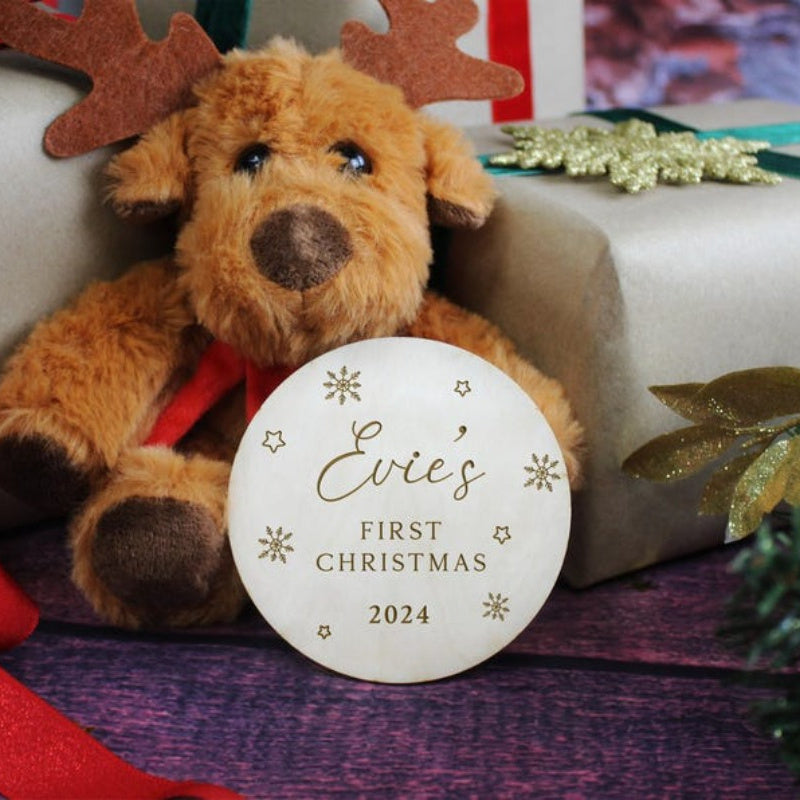 Baby First Christmas Plaque Personalized Keepsake Baby's 1st Holiday Gift