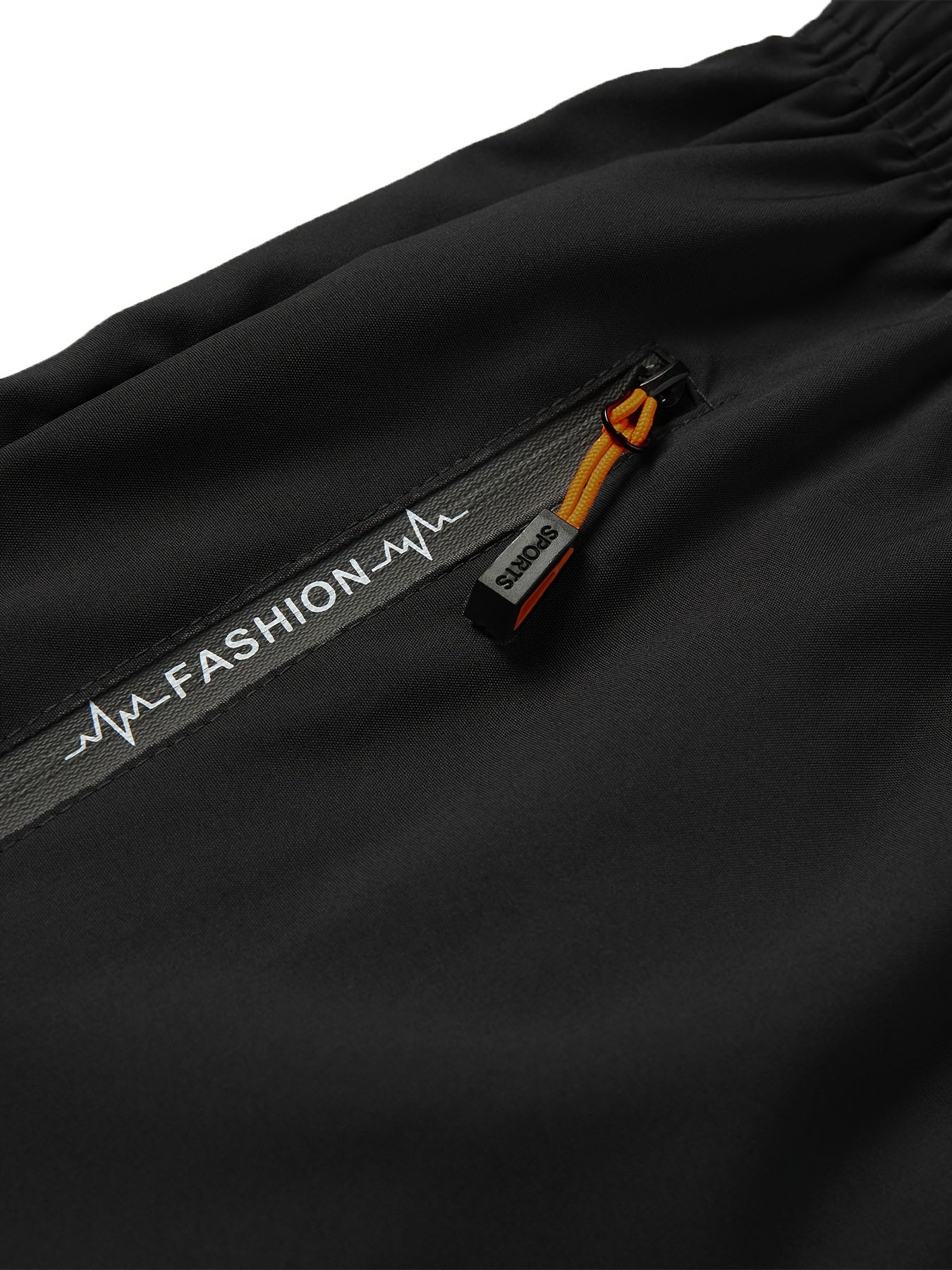 Pantalones deportivos casuales para hombre con bolsillo con cremallera, poliéster ligero, cintura con cordón, estilo deportivo, set de 5